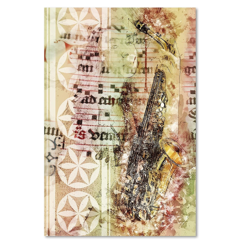 Kanva - Woman With Saxophone Abstraction  Home Trends DECO