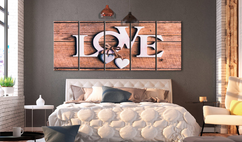 Glezna - Wooden Letters (5 Parts) Narrow Home Trends