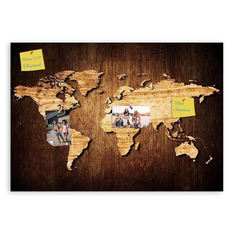 Kanva - Wooden World Map  Home Trends DECO