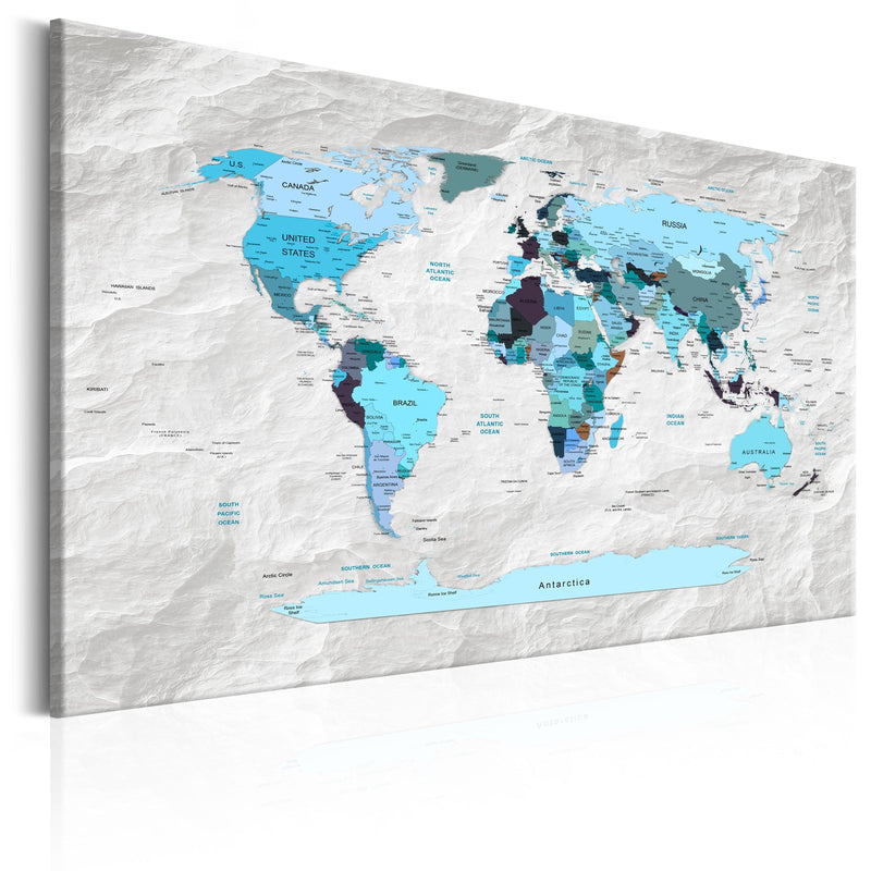 Glezna - World Map_ Blue Pilgrimages Home Trends