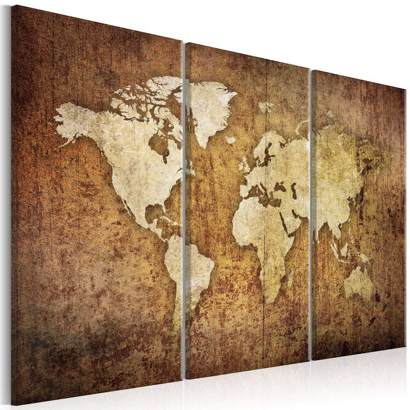 Glezna - World Map_ Brown Texture Home Trends