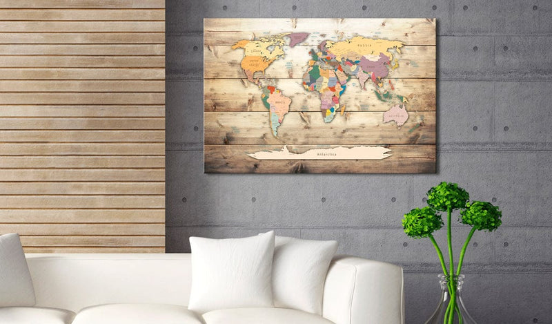 Kanva - World Map_ Colourful Continents Home Trends