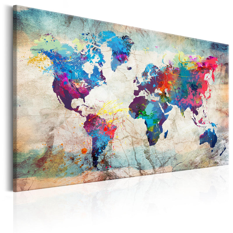 Glezna - World Map_ Colourful Madness Home Trends