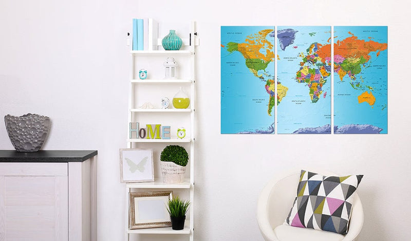Glezna - World Map_ Colourful Note Home Trends