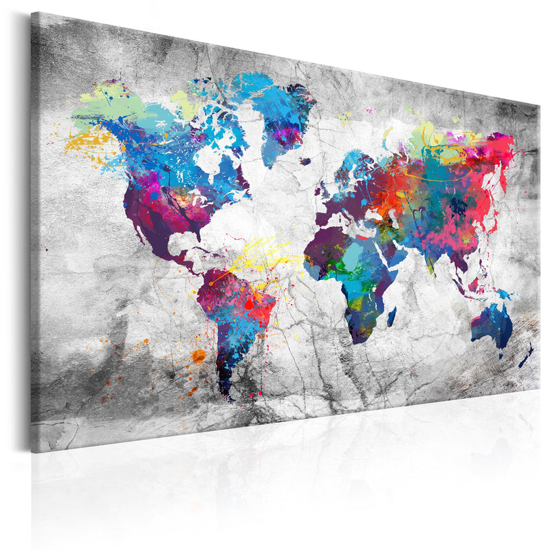 Glezna - World Map_ Grey Style Home Trends