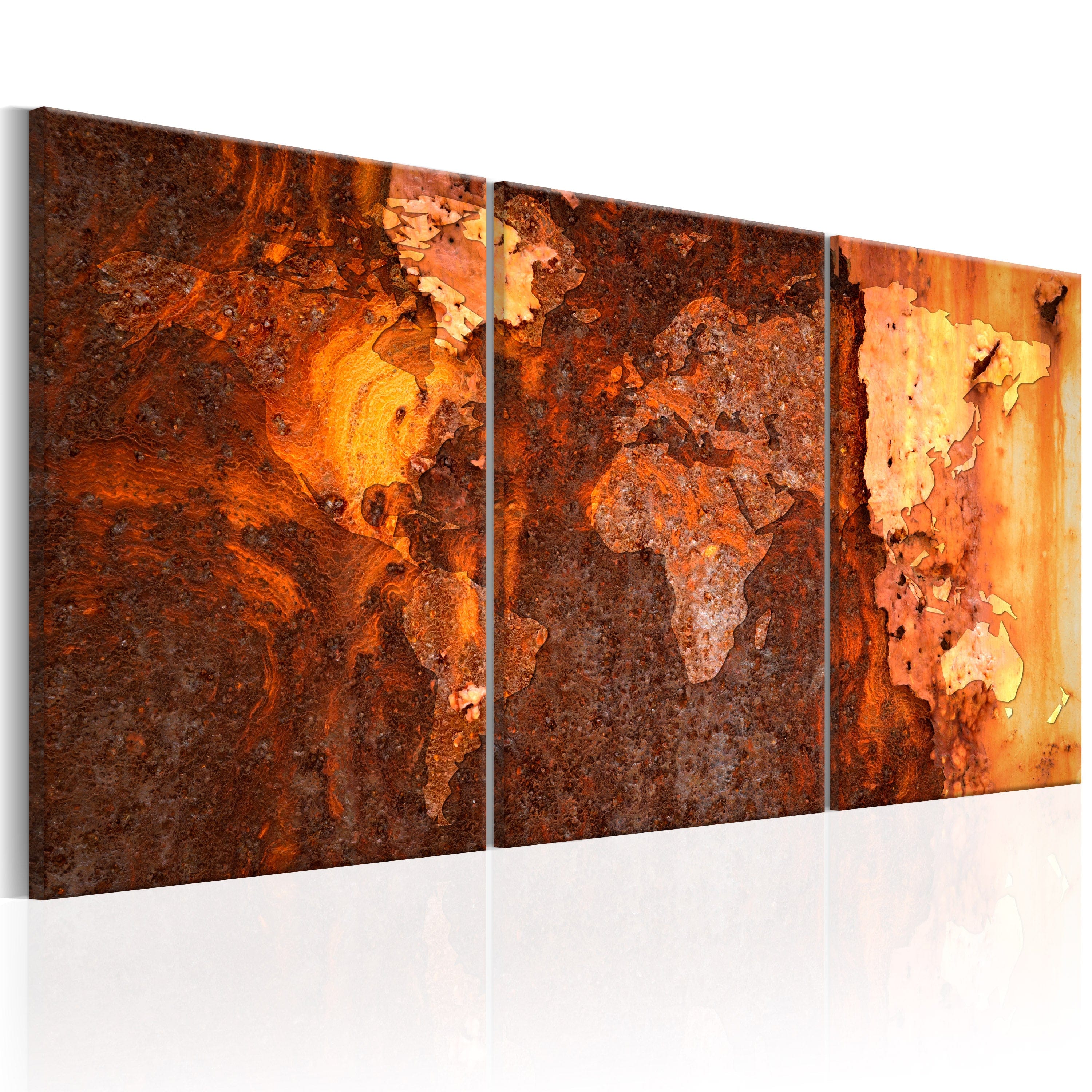 Glezna - World Map_ Old Rust Home Trends