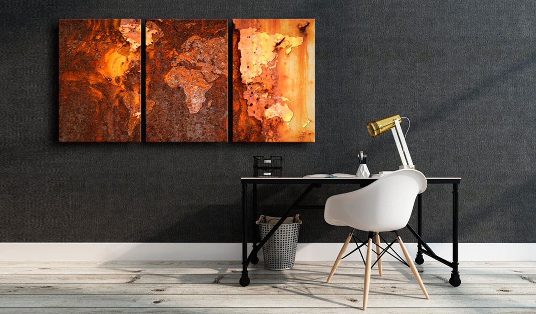 Glezna - World Map_ Old Rust Home Trends