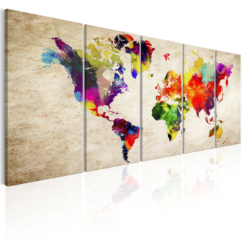 Glezna - World Map_ Painted World Home Trends