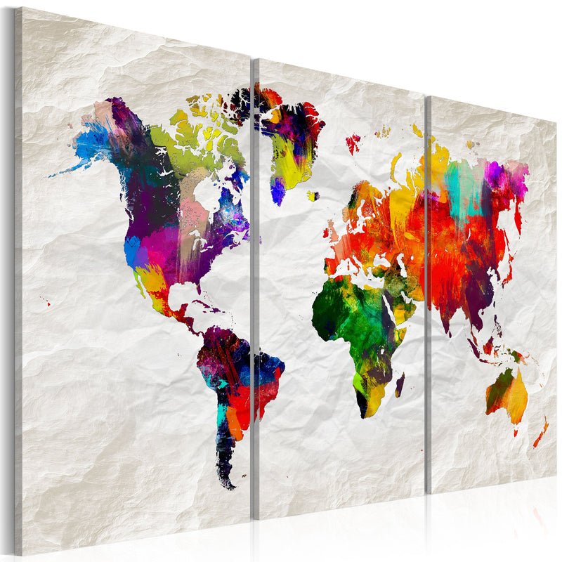 Kanva - World Map_ Rainbow Madness II Home Trends