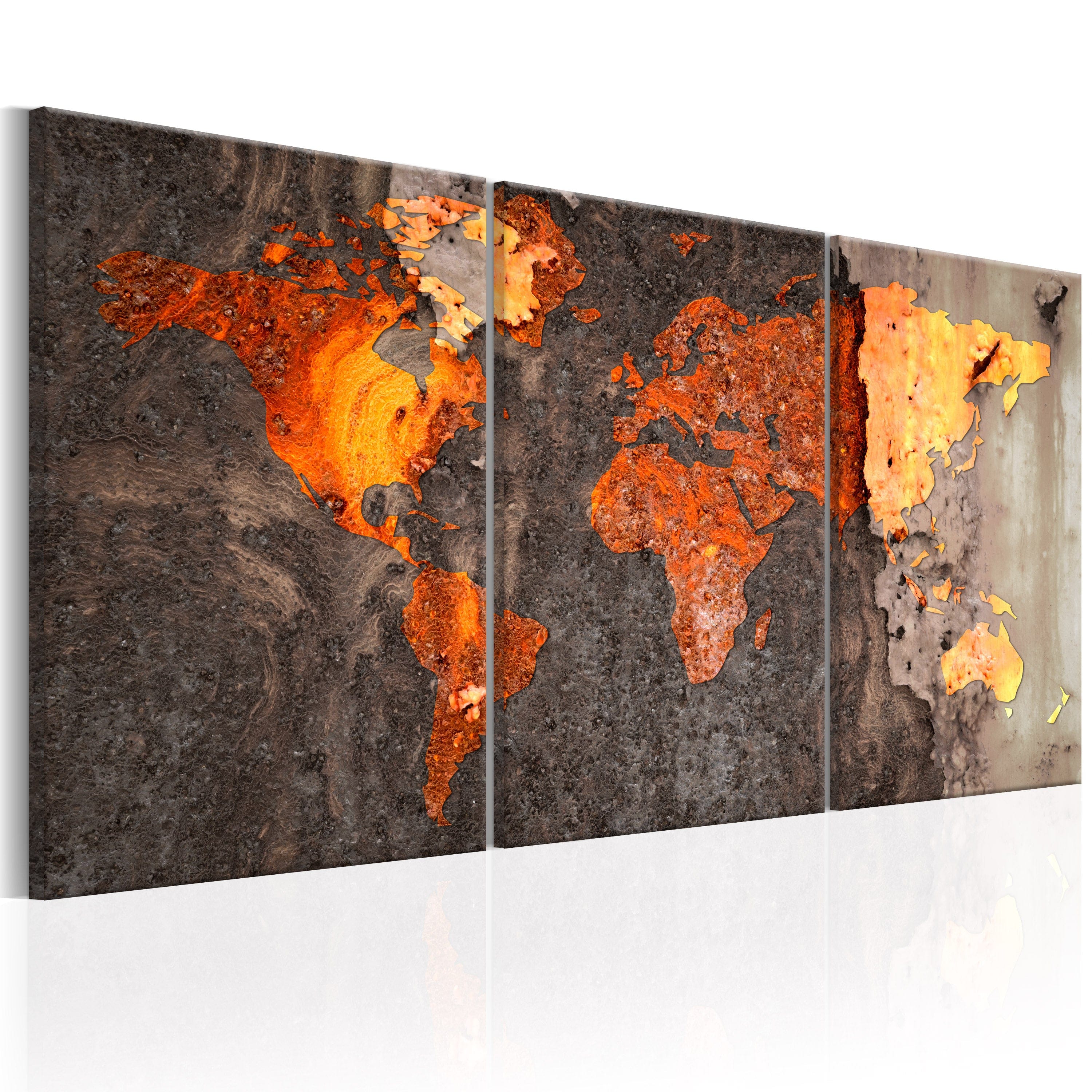 Glezna - World Map_ Rusty World Home Trends