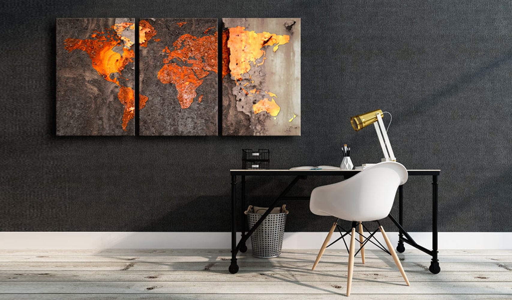 Glezna - World Map_ Rusty World Home Trends