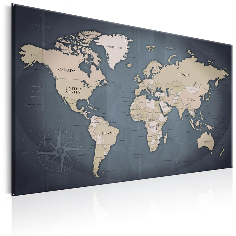 Glezna - World Map_ Shades of Grey Home Trends