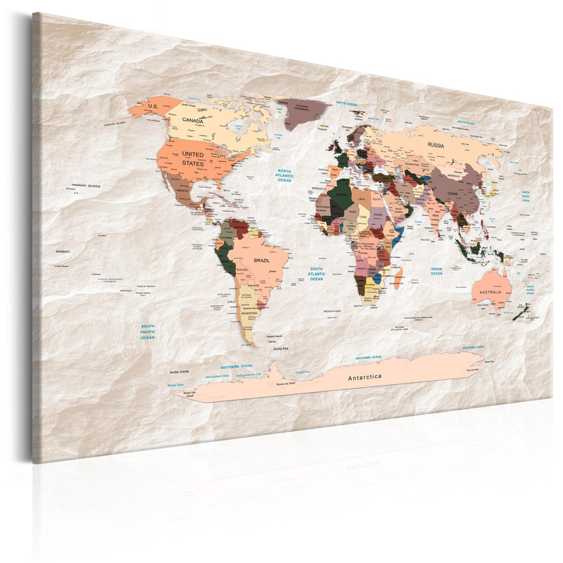 Glezna - World Map_ Stony Oceans Home Trends