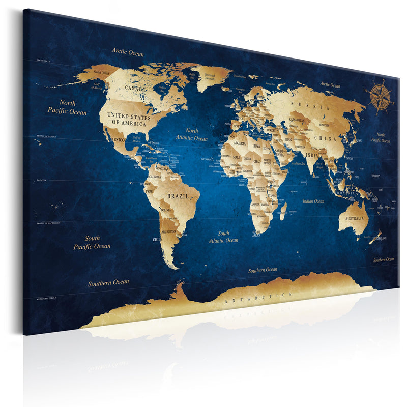 Glezna - World Map_ The Dark Blue Depths Home Trends