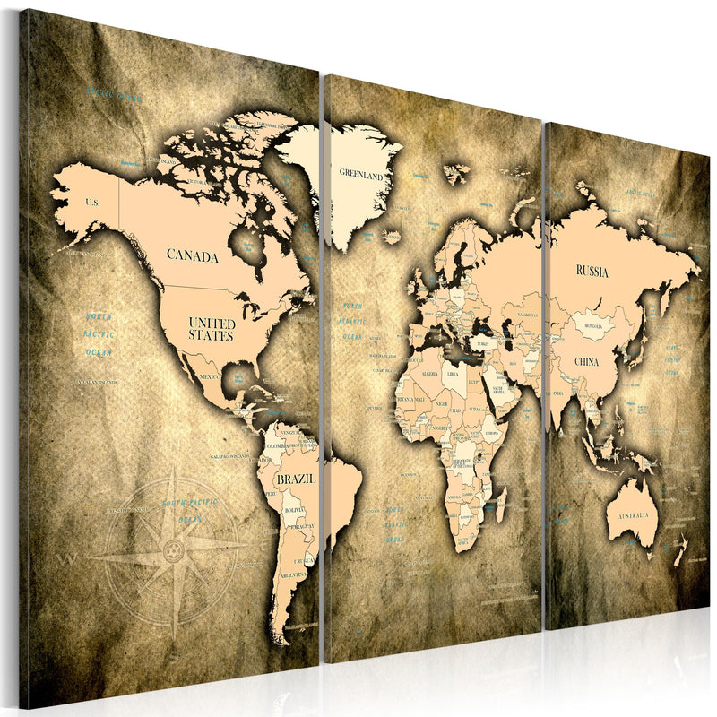 Glezna - World Map_ The Sands of Time Home Trends