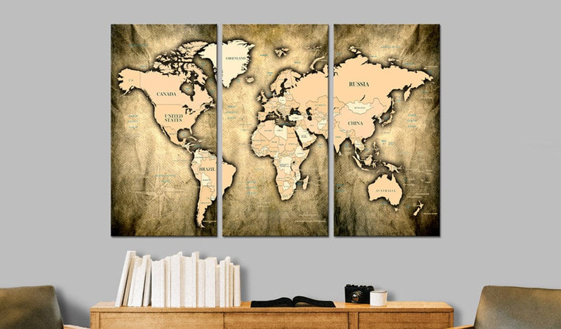 Glezna - World Map_ The Sands of Time Home Trends
