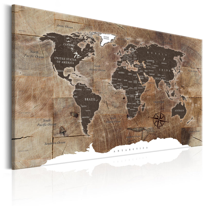 Glezna - World Map_ Wooden Mosaic Home Trends