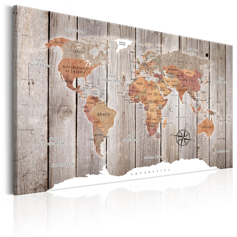 Glezna - World Map_ Wooden Stories Home Trends