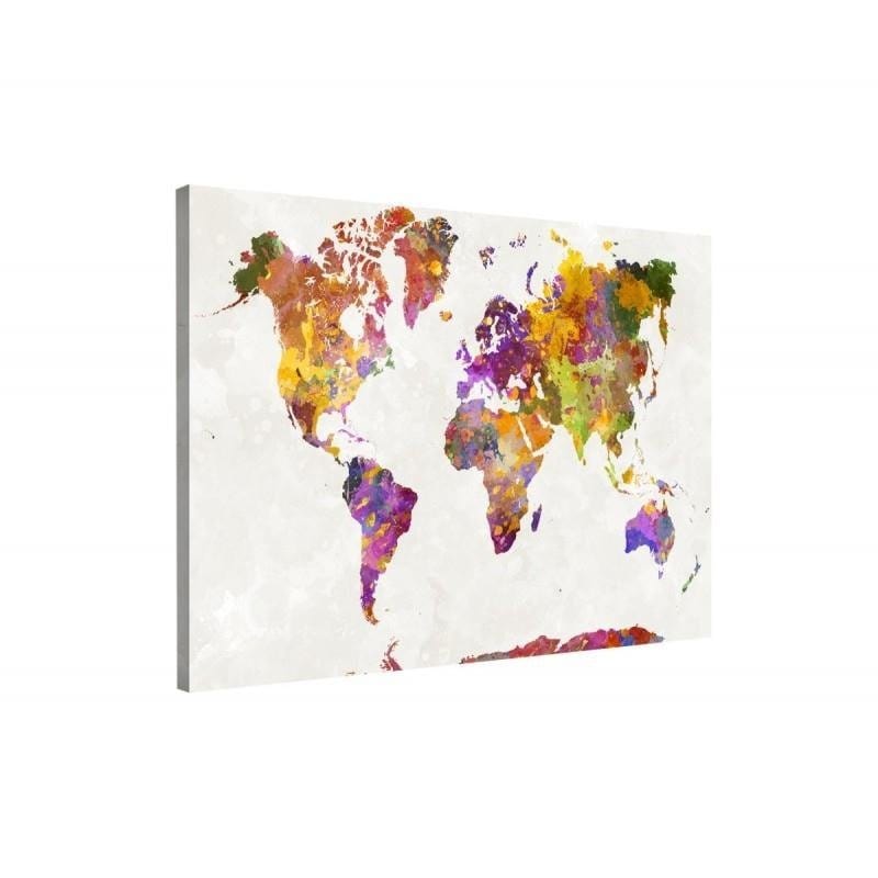 Kanva - World Map With Colored Spots  Home Trends DECO