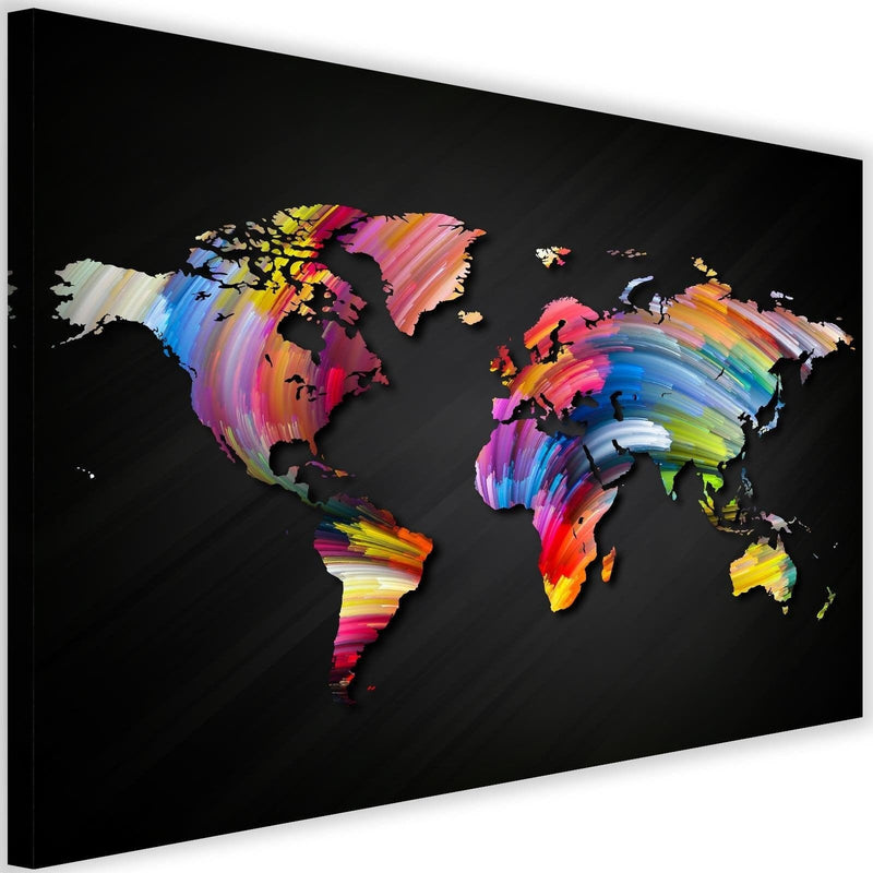 Kanva - World Map With Different Colors  Home Trends DECO