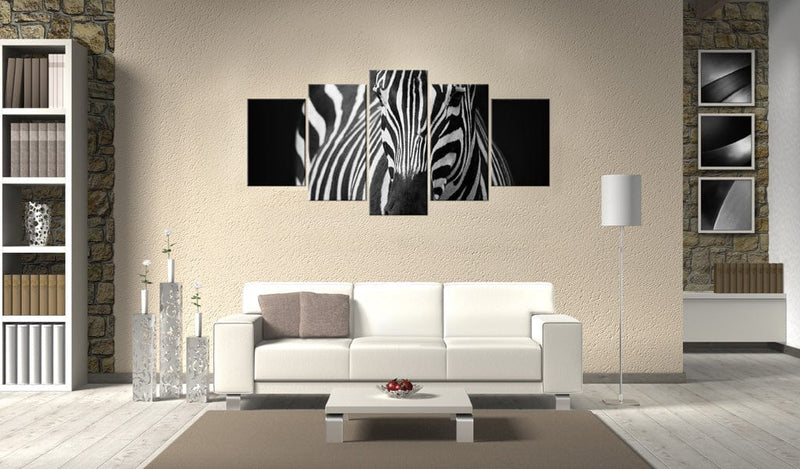 Glezna - Zebra uz melna fona Home Trends