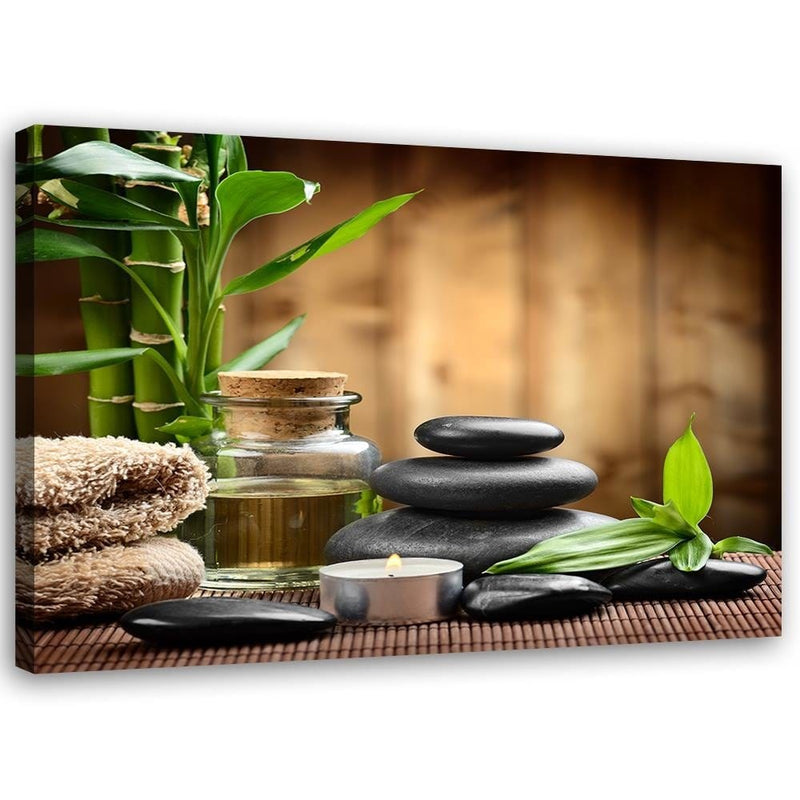 Kanva - Zen Black Stones And Bamboo  Home Trends