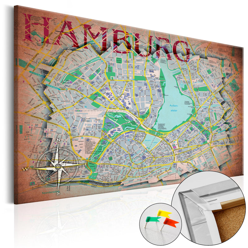 Korķa tāfele ar dekoru - Hamburga E-interjers.lv