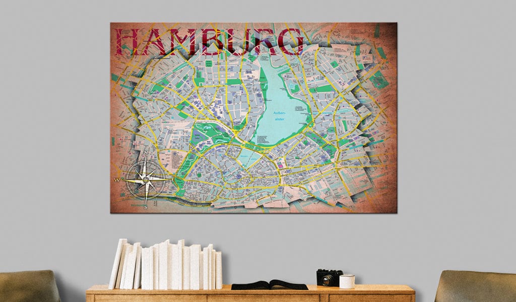 Korķa tāfele ar dekoru - Hamburga E-interjers.lv