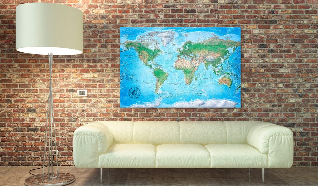 Korķa tāfele ar dekoru - Tradicionālā kartogrāfija E-interjers.lv