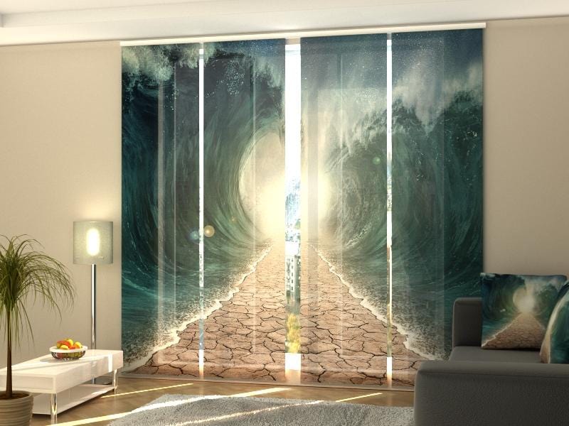 Paneļu aizkari (4 daļas) Amazing Waves Home Trends