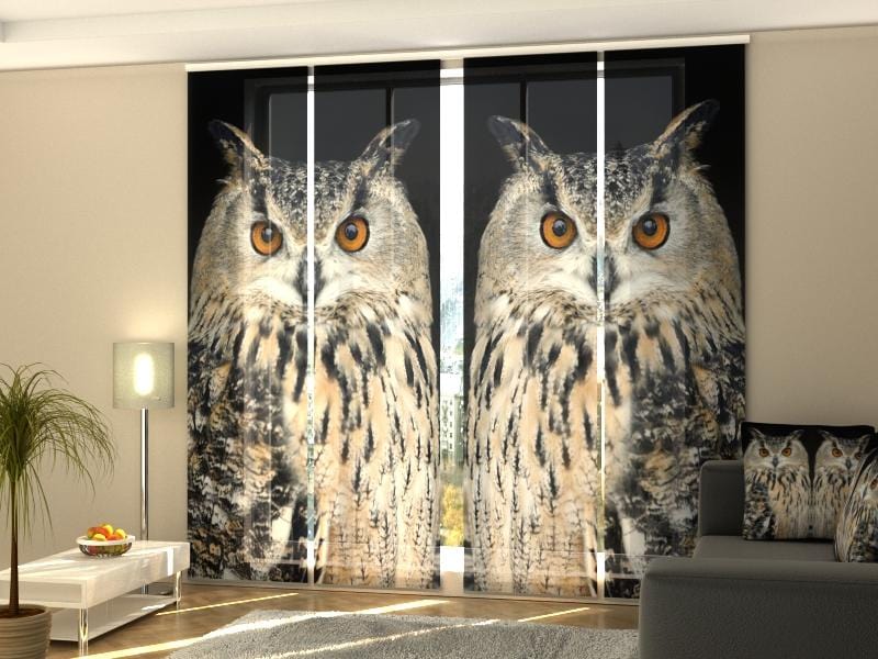 Paneļu aizkari (4 daļas) Attentive Owl Home Trends