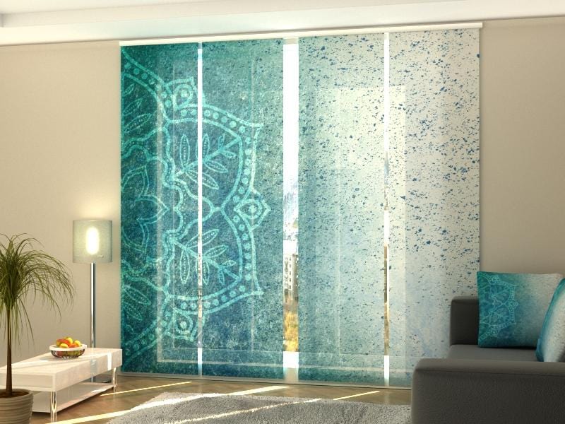 Paneļu aizkari (4 daļas) Blue Mandala Home Trends