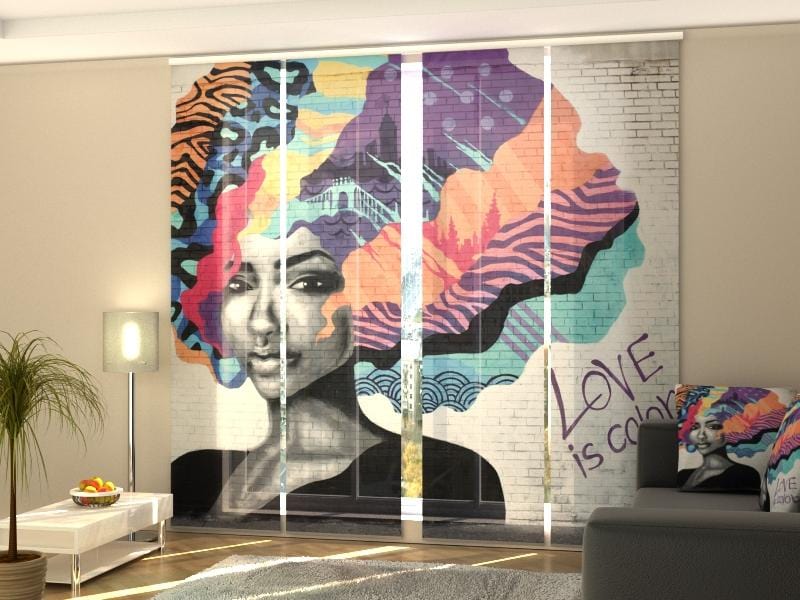 Paneļu aizkari (4 daļas) Brooklyn Graffiti Home Trends