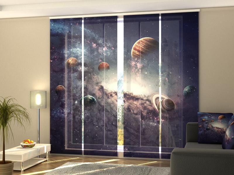 Paneļu aizkari (4 daļas) Creating Planets Home Trends
