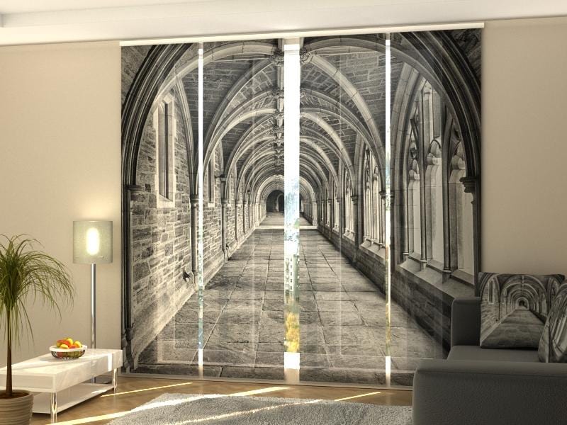 Paneļu aizkari (4 daļas) Curtains Antic Stone Arched Hallway Home Trends