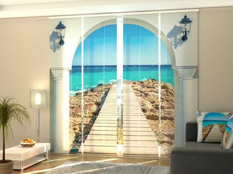 Paneļu aizkari (4 daļas) Curtains Arch to the Sea Home Trends