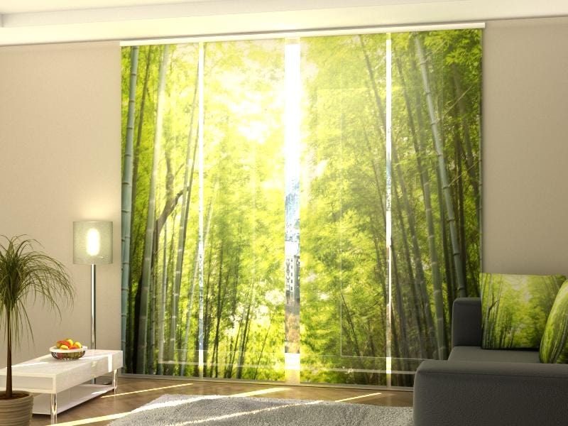 Paneļu aizkari (4 daļas) Curtains Bamboo Forest at Sunset Home Trends