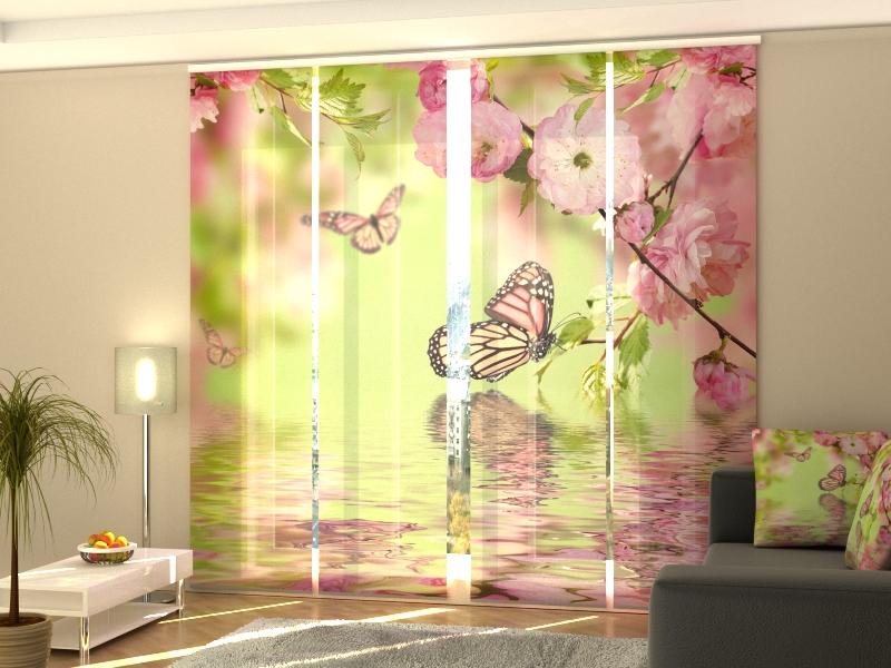 Paneļu aizkari (4 daļas) Curtains Butterflies in Spring Screen / 140 / 40 Home Trends