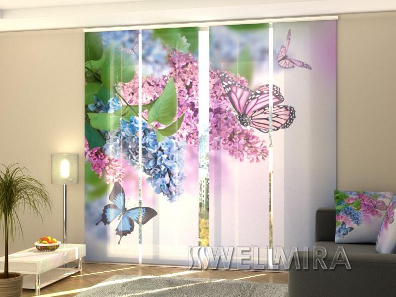 Paneļu aizkari (4 daļas) Curtains Butterfly and lilac Home Trends