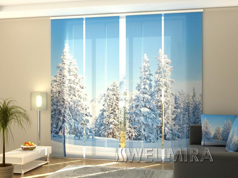 Paneļu aizkari (4 daļas) Curtains Christmas Forest Home Trends