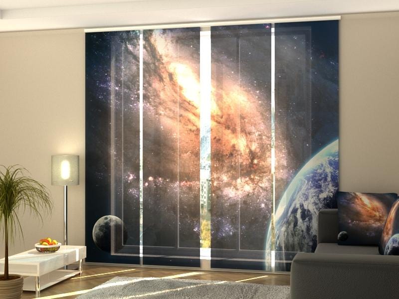 Paneļu aizkari (4 daļas) Curtains Earth in Space Home Trends