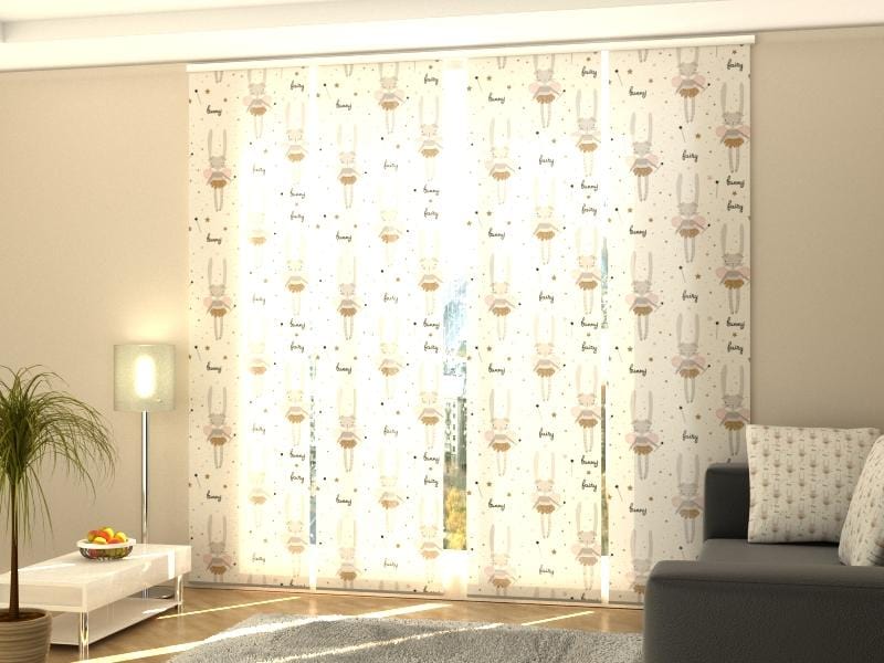 Paneļu aizkari (4 daļas) Curtains Fairy Banny Screen / 140 / 40 Home Trends