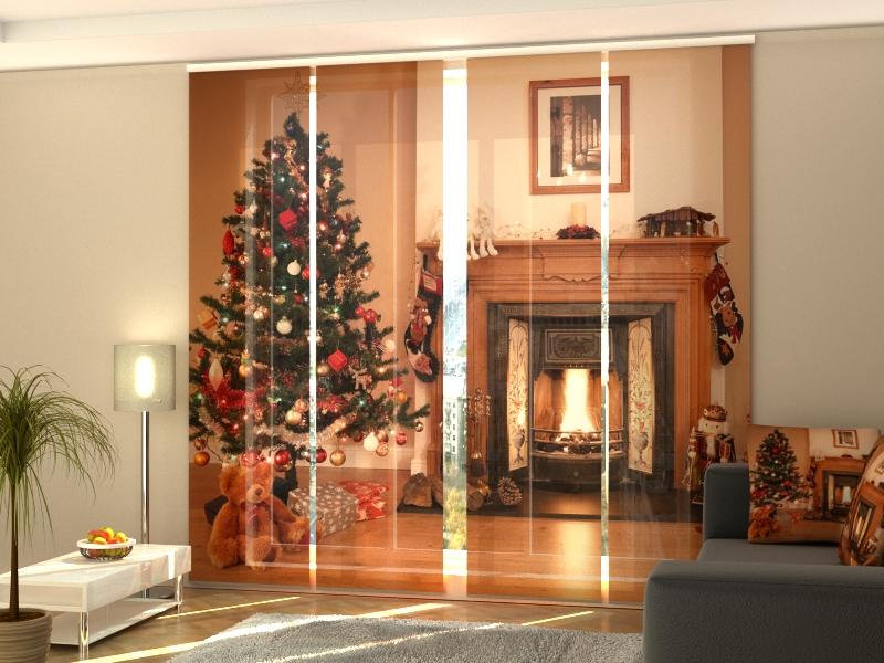 Paneļu aizkari (4 daļas) Curtains Fireplace Home Trends