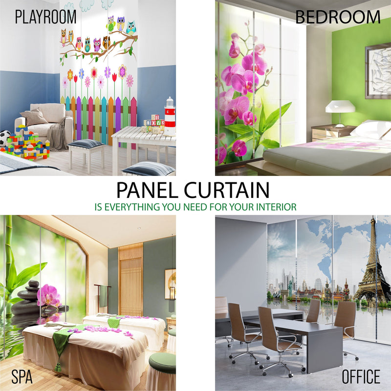 Paneļu aizkari (4 daļas) Curtains Garden Bouquet and Blue Butterflies Home Trends