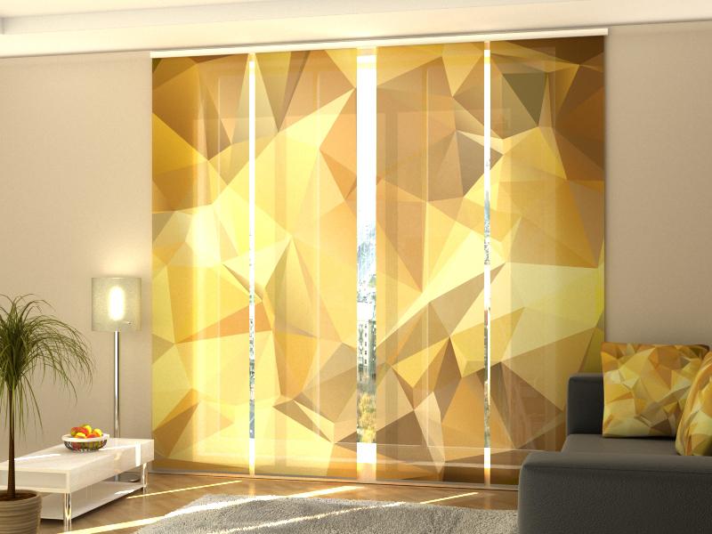 Paneļu aizkari (4 daļas) Curtains Golden Abstraction Home Trends