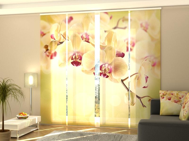 Paneļu aizkari (4 daļas) Curtains Goldish Orchids Home Trends