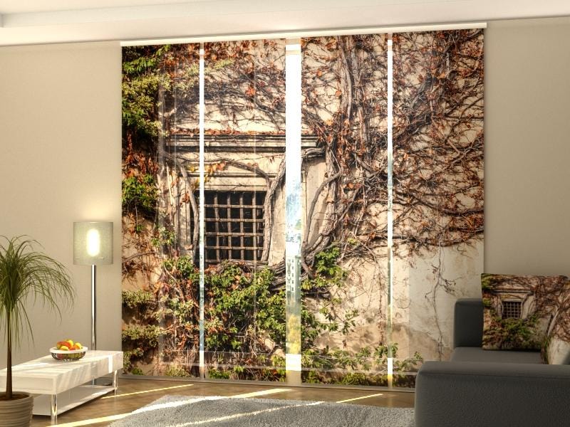 Paneļu aizkari (4 daļas) Curtains Green Wall of Beauty Old Palace Screen / 140 / 40 Home Trends