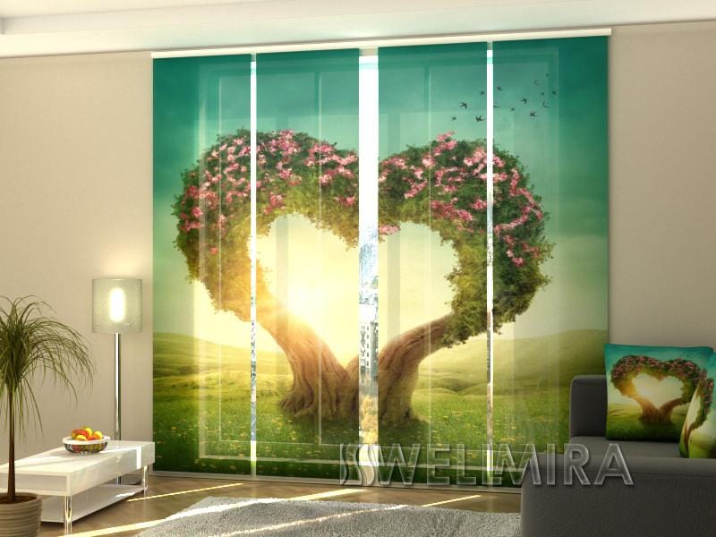 Paneļu aizkari (4 daļas) Curtains Heart Tree Home Trends