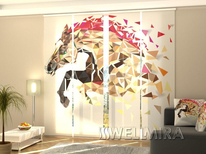 Paneļu aizkari (4 daļas) Curtains Horse Art Home Trends