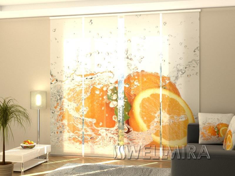 Paneļu aizkari (4 daļas) Curtains Juicy Orange Screen / 140 / 40 Home Trends
